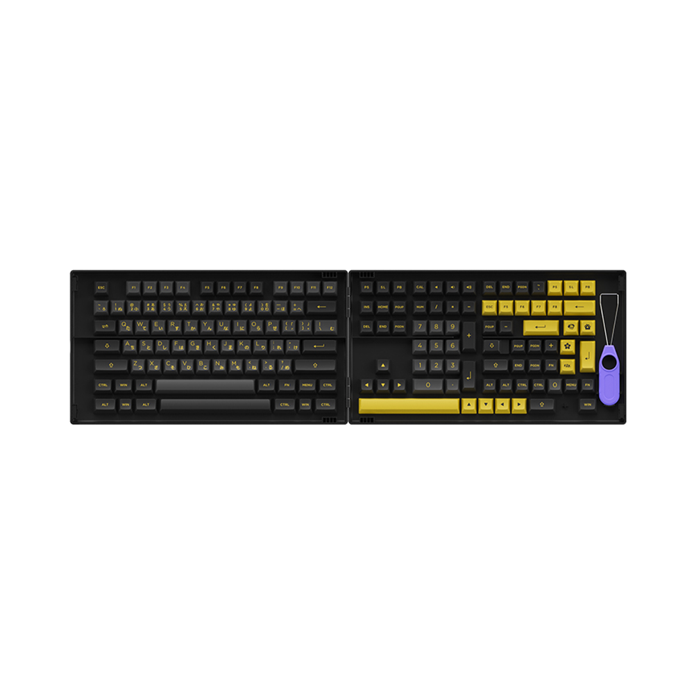 Bộ Keycap Akko Black Gold PBT Double-Shot ASA Profile