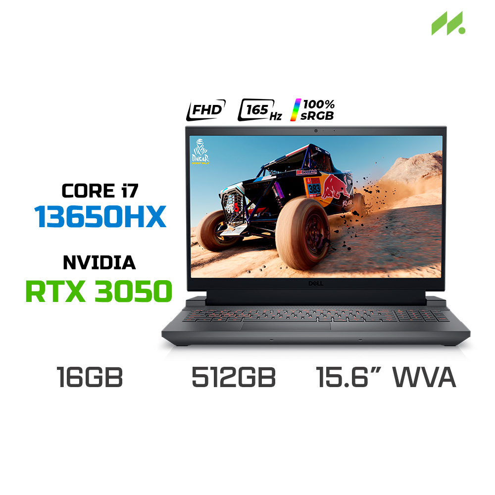 Laptop Gaming Dell Gaming G15 5530 71045030 (i7-13650HX, RTX 3050 6GB, RAM 16GB DDR5, SSD 512GB, 15.6 Inch WVA FHD 165Hz 100% sRGB)