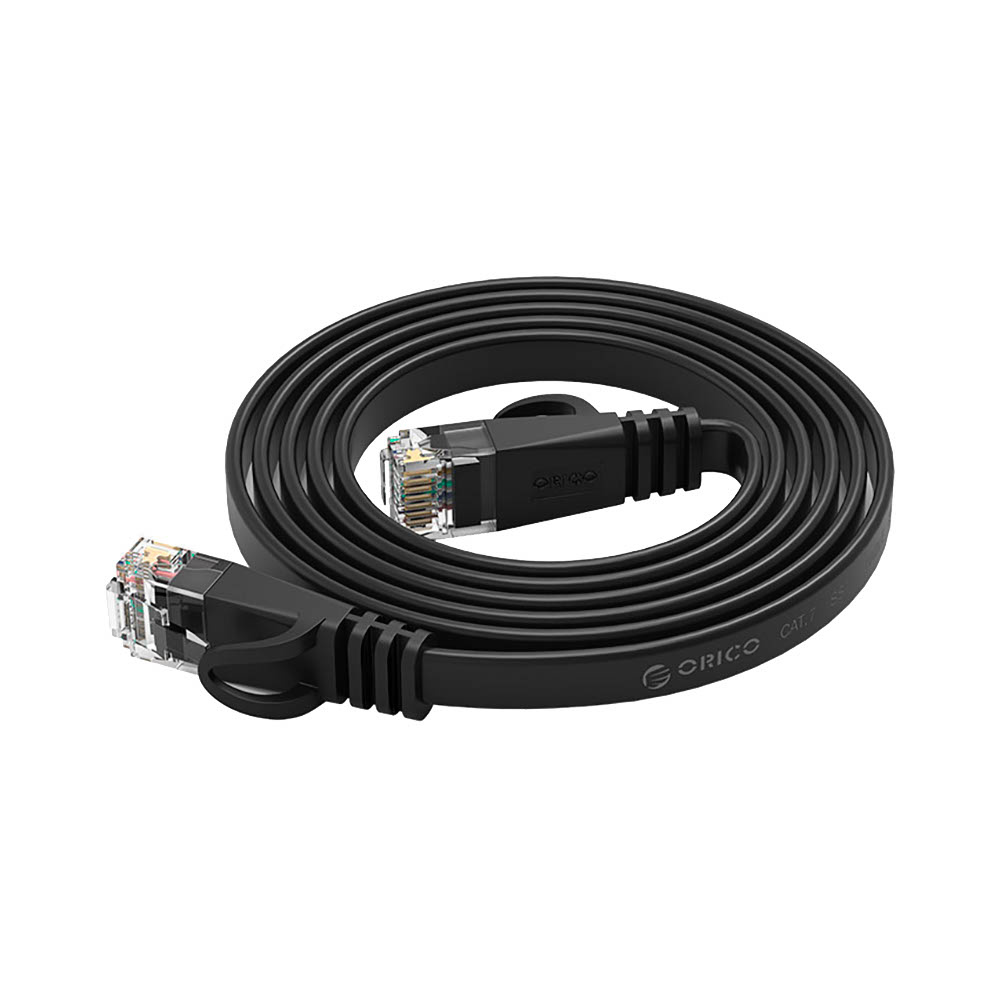 Cáp mạng CAT6 UTP Orico Black 2M/5M/15M/20M/30M dây dẹp 32AWG PUG-C6B