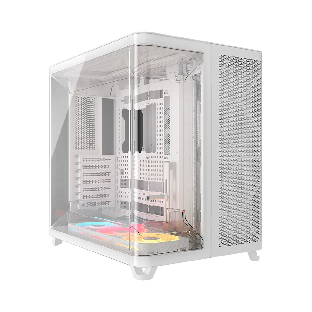 Case máy tính Corsair AIR 5400 LX-R RGB iCUE LINK Triple Chamber White CC-9011321-WW