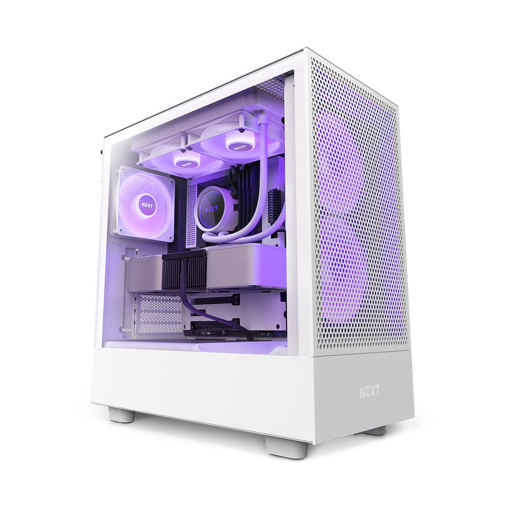 Case máy tính NZXT H5 FLow RGB White CC-H51FW-R1