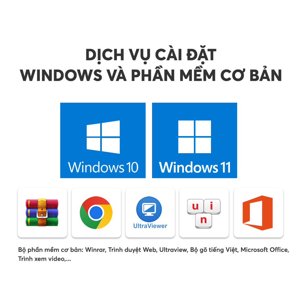 Dịch vụ cài đặt Windows và phần mềm cơ bản