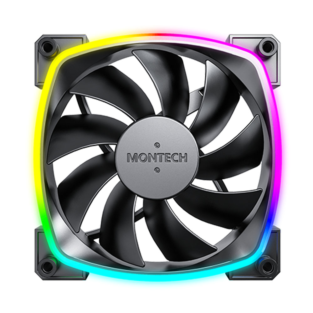 Fan Case Montech AX 120 PWM 120mm Black CFAX120PWMBLMT (Fan Xuôi)