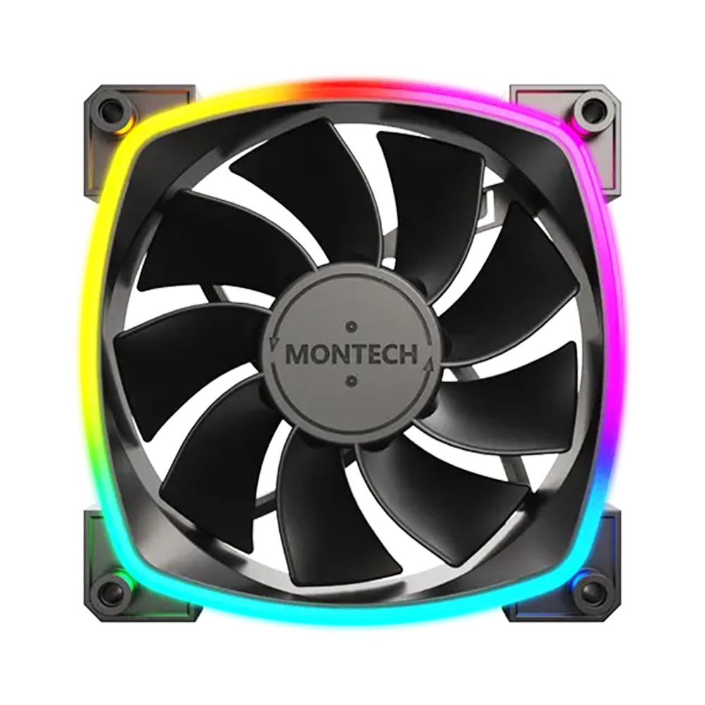 Fan Case Montech RX 120 PWM 120mm Black CFRX120PWMBLMT (Fan ngược)
