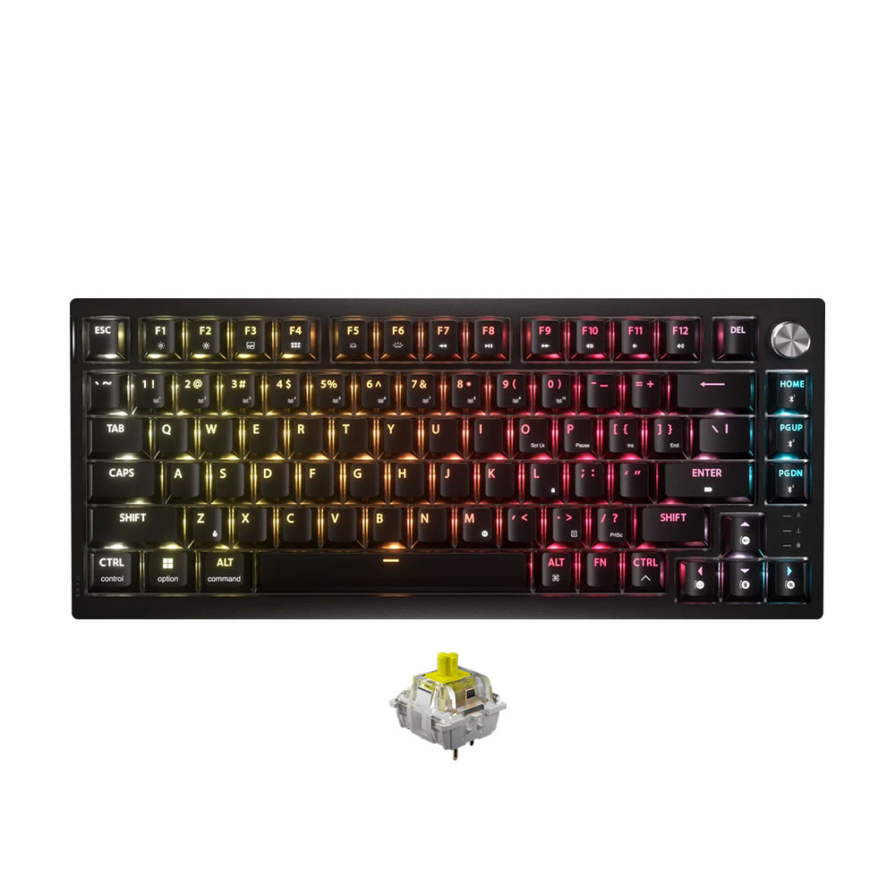 Bàn phím cơ không dây Corsair K65 Plus Black Wireless 75% RGB (Tactile Sw)
