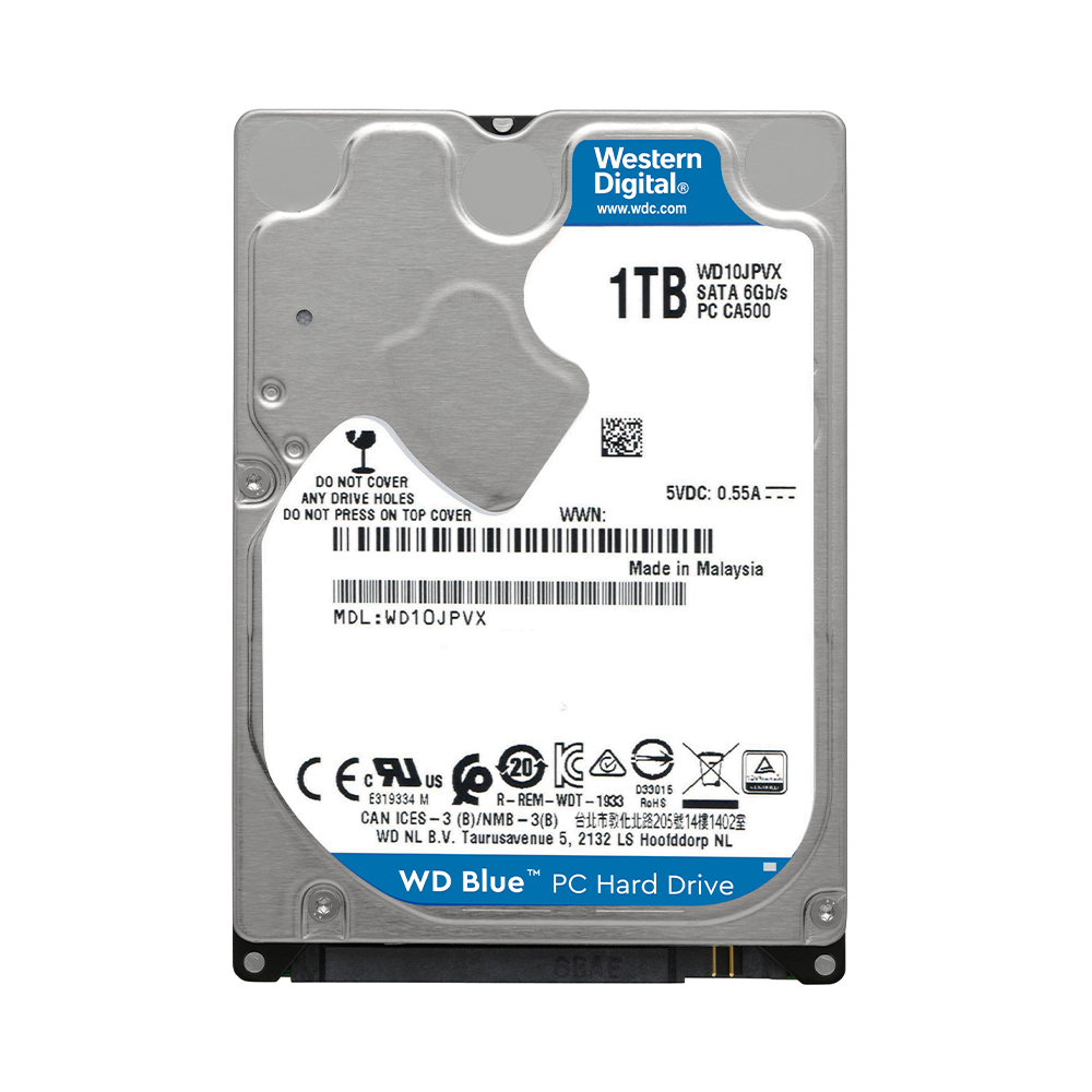 Ổ cứng HDD WD Blue 1TB 2.5 inch SATA III 128MB Cache 5400RPM WD10SPZX