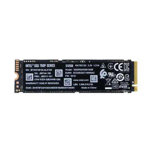 SSD Intel 760P 2TB 3D-NAND M.2 NVMe PCIe Gen3 x4 SSDPEKKW020T8X1