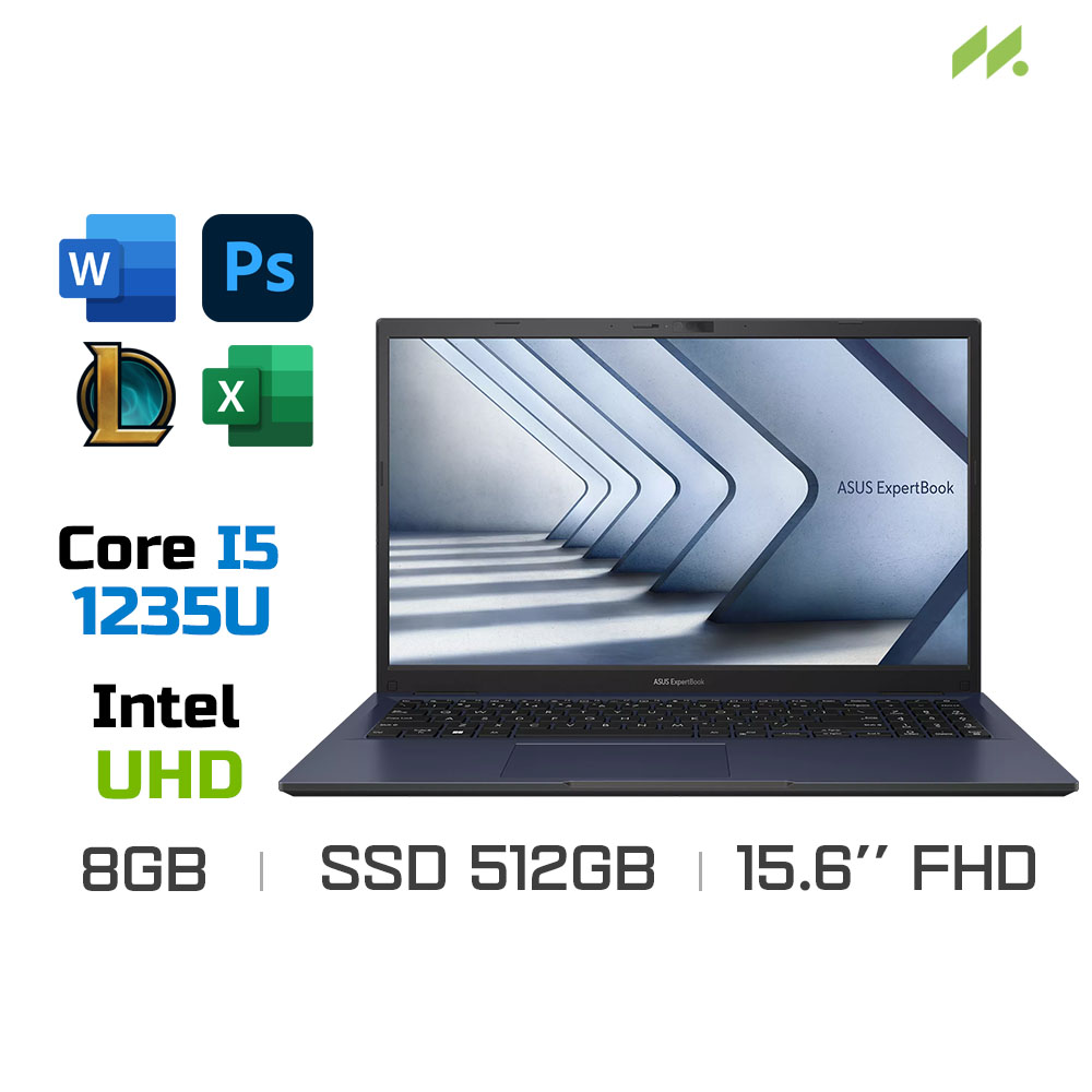 Laptop Asus ExpertBook B1 B1502CBA-EJ0534W (i5-1235U, UHD Graphics, Ram 8GB DDR4, SSD 512GB, 15.6 Inch FHD)