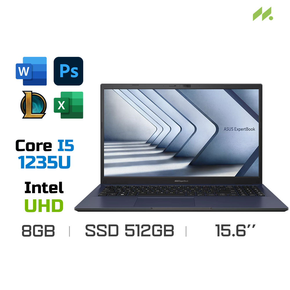 Laptop Asus ExpertBook B1 B1502CBA-NJ1137W (i5-1235U, UHD Graphics, Ram 8GB DDR4, SSD 512GB, 15.6 Inch FHD)
