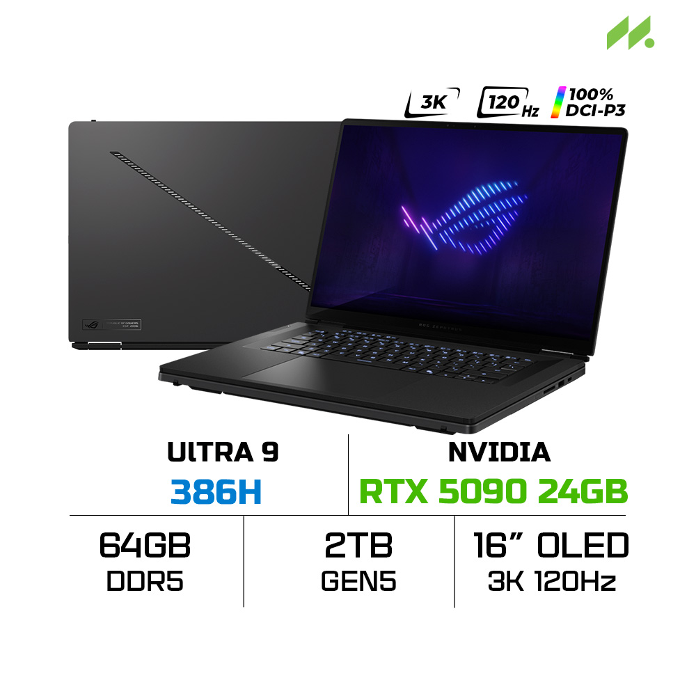 Laptop ASUS ROG Zephyrus DUO 16 GX651AX-SR050WS (Ultra 9 386H, RTX 5090, RAM 64GB LPDDR5X, SSD 2TB, 16 Inch OLED 3K 120Hz 100% DCI-P3, Win 11 Home)