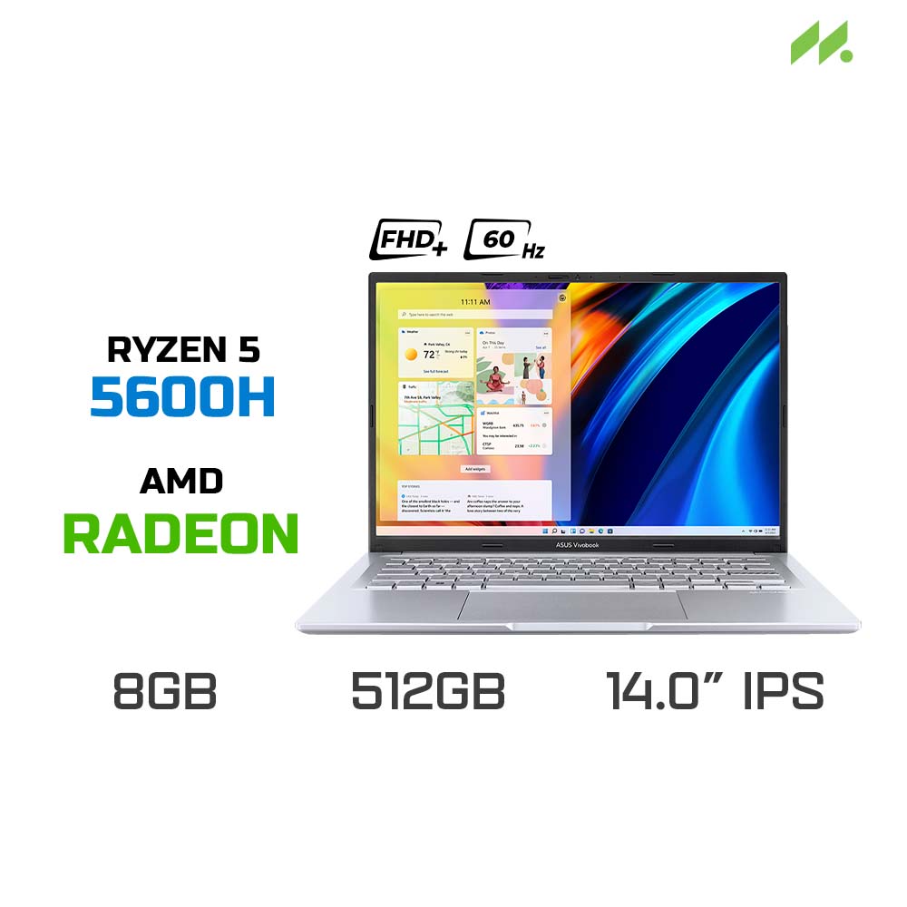 Laptop ASUS Vivobook 14X M1403QA-LY022W (Ryzen 5 5600H, Radeon Graphics, RAM 8GB DDR4, SSD 512GB, 14 Inch IPS WUXGA 60Hz)