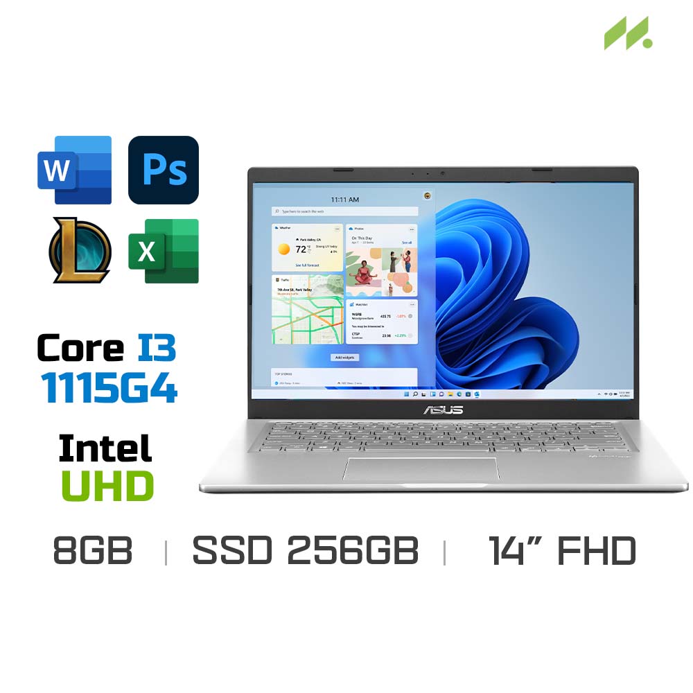 Laptop Asus Vivobook X415EA-EK2043W (i3-1115G4, UHD Graphics, Ram 8GB DDR4, SSD 256GB, 14 Inch FHD)