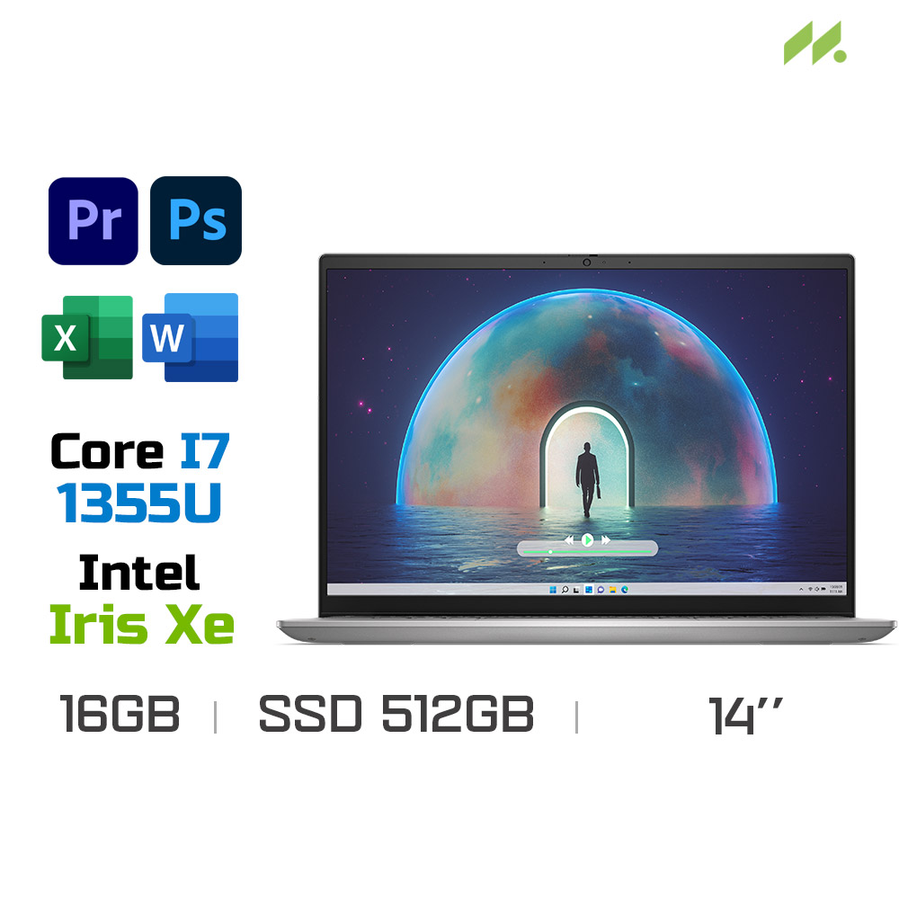 Laptop Dell Inspiron 14 5430 20DY3 (i7-1355U, Iris Xe Graphics, Ram 16GB LPDDR5, SSD 512GB, 14 Inch FHD+, Win11/Office HS 21)