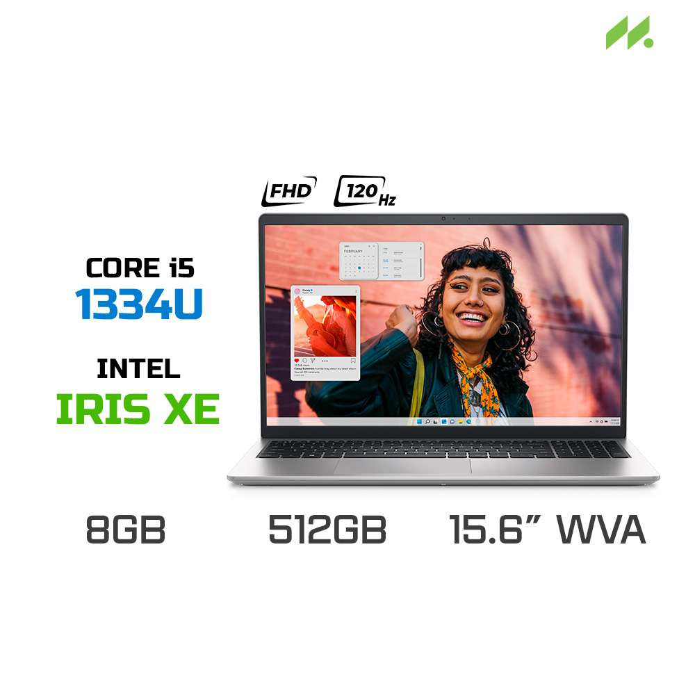 Laptop Dell Inspiron 15 3530 P16WD1 (i5-1334U, Iris Xe Graphics, RAM 8GB DDR4, SSD 512GB, 15.6 Inch WVA FHD 120Hz, Win11/Office HS 21)
