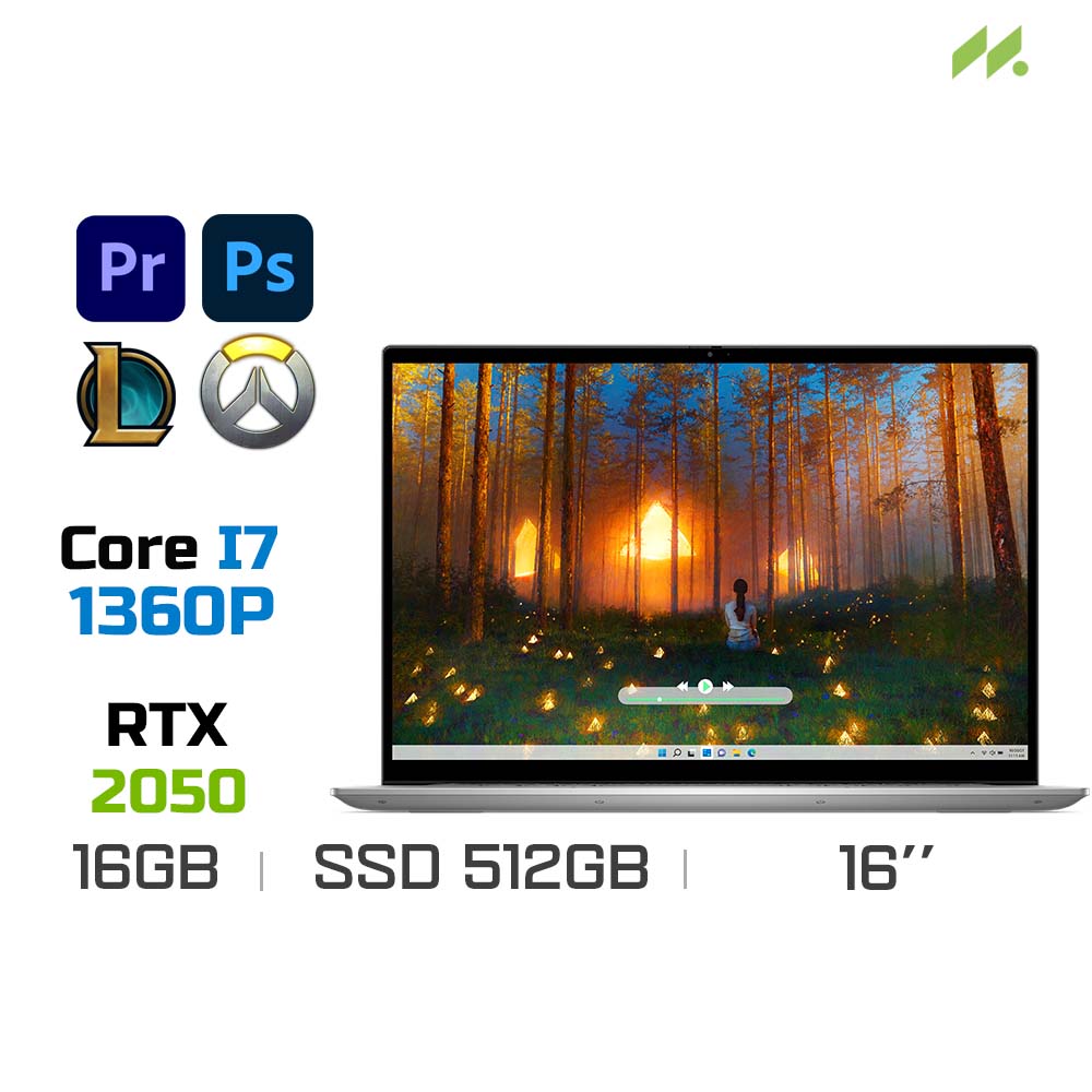 Laptop Dell Inspiron 16 5630 N5630-i7P165W11SL2050 (i7-1360P, RTX 2050 4GB, Ram 16GB LPDDR5, SSD 512GB, 16 Inch WVA FHD+ 60Hz, Win11/Office HS 21)