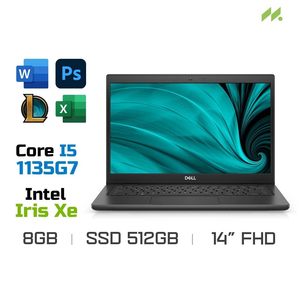 Laptop Dell Latitude 3420 L3420I5SSDF512B (i5-1135G7, Iris Xe Graphics, Ram 8GB DDR4, SSD 512GB, 14 Inch FHD/Ubuntu/Đen)