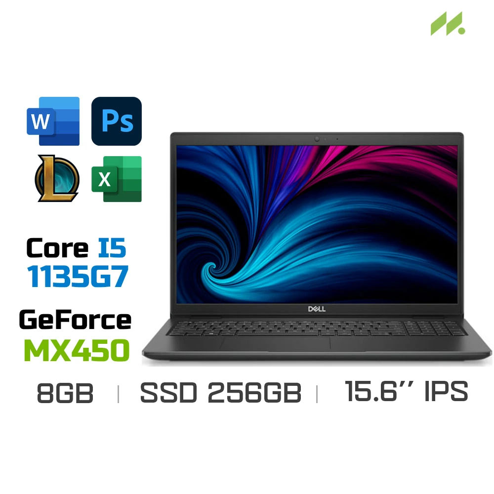 Laptop Dell Latitude 3520 71012511 (i5-1135G7, MX450 2GB, Ram 8GB DDR4, SSD 256GB, 15.6 Inch FHD/ Fedora)