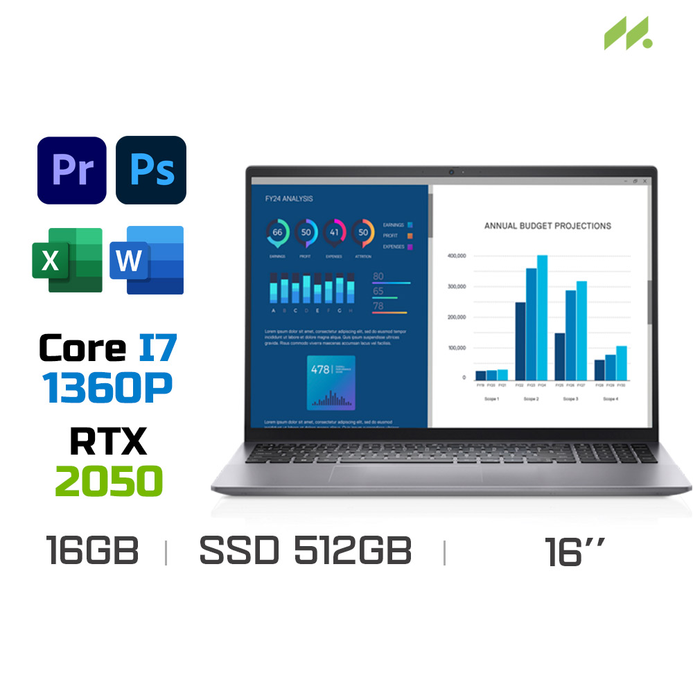 Laptop Dell Vostro 5630 THT7N (i7-1360P, RTX 2050, Ram 16GB LPDDR5, SSD 512GB, 16 Inch FHD+, Win11/Office HS 21)