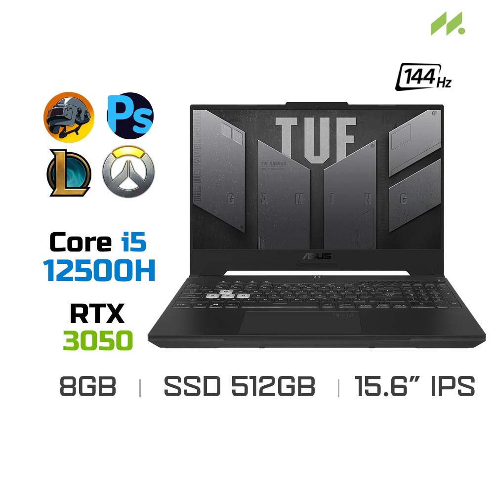 Laptop Gaming Asus TUF Gaming F15 FX507ZC4-HN074W (i5-12500H, RTX 3050 4GB, Ram 8GB DDR4, SSD 512GB, 15.6 Inch IPS 144Hz FHD)