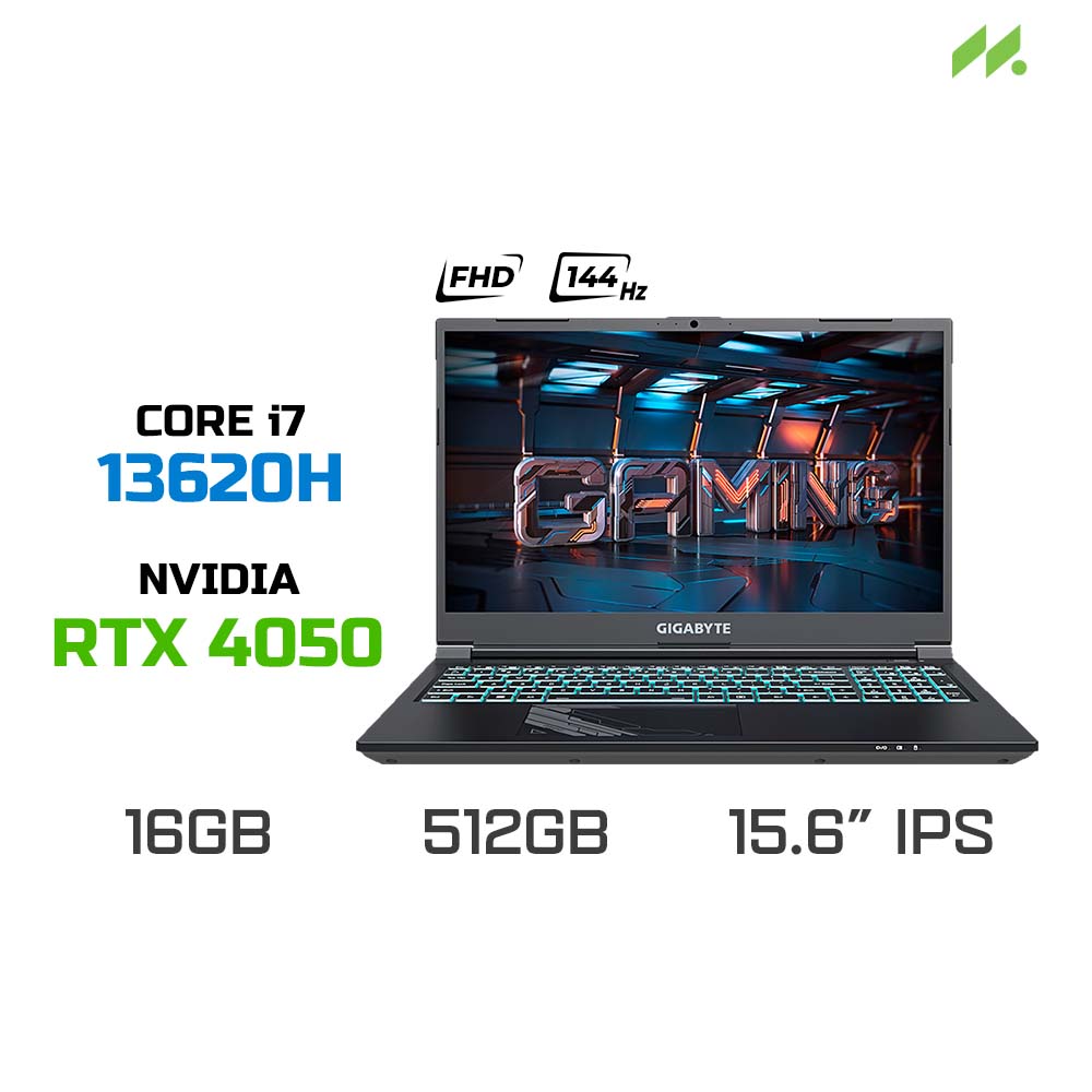 Laptop Gaming Gigabyte G5 MF5 H2PH353KH (i7-13620H, RTX 4050 6GB, RAM 16GB DDR5, SSD 512GB, 15.6 Inch IPS FHD 144Hz)