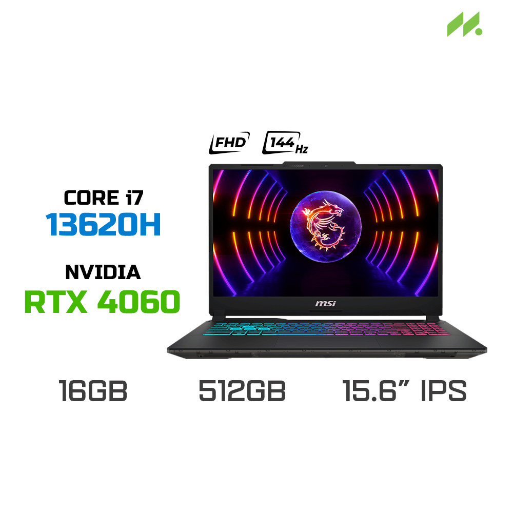 Laptop Gaming MSI Cyborg 15 A13VFK-876VN (i7-13620H, RTX 4060 8GB, RAM 16GB DDR5, SSD 512GB, 15.6 Inch IPS FHD 144Hz)