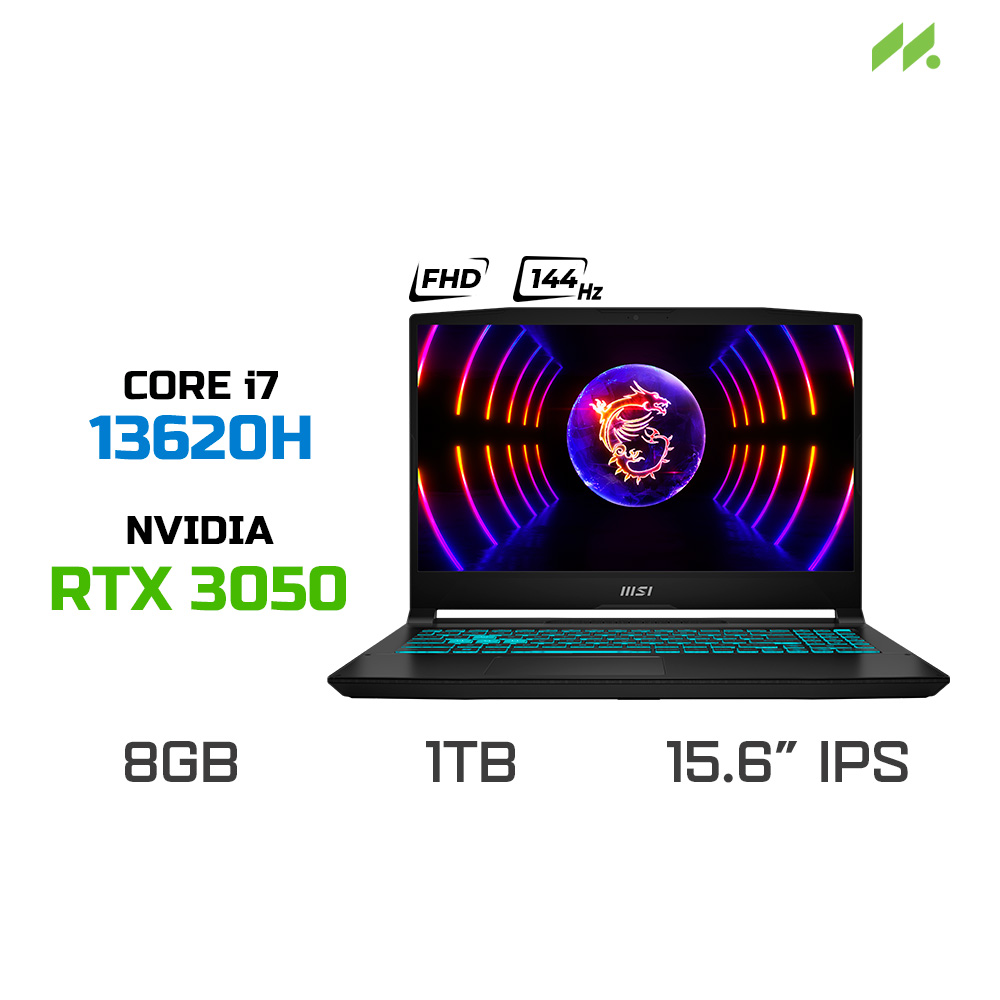 Laptop Gaming MSI Katana 15 B13UDXK-2269VN (i7-13620H, RTX 3050 6GB, Ram 8GB DDR5, SSD 1TB, 15.6 Inch IPS 144Hz FHD)