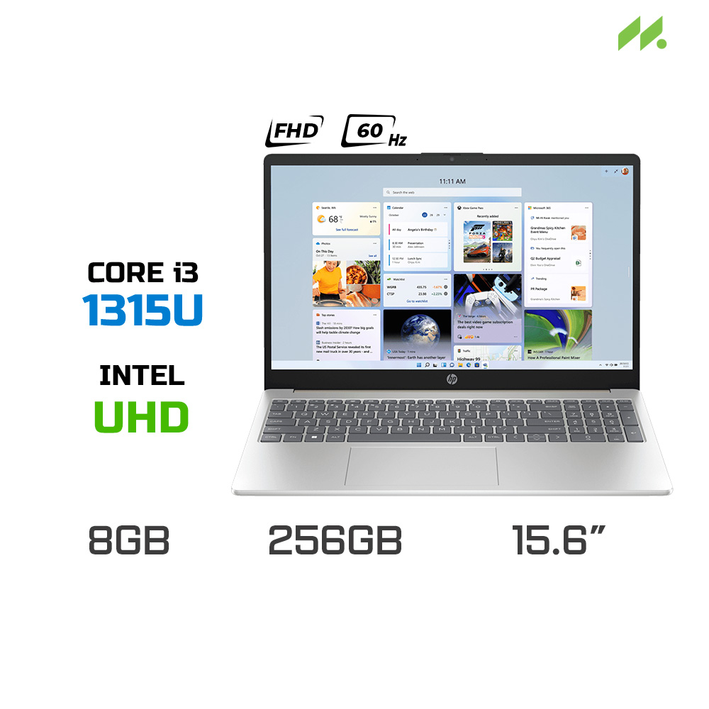 Laptop HP 15-fd0305TU A2NL6PA (i3-1315U, UHD Graphics, Ram 8GB DDR4, SSD 256GB, 15.6 Inch FHD 60Hz)