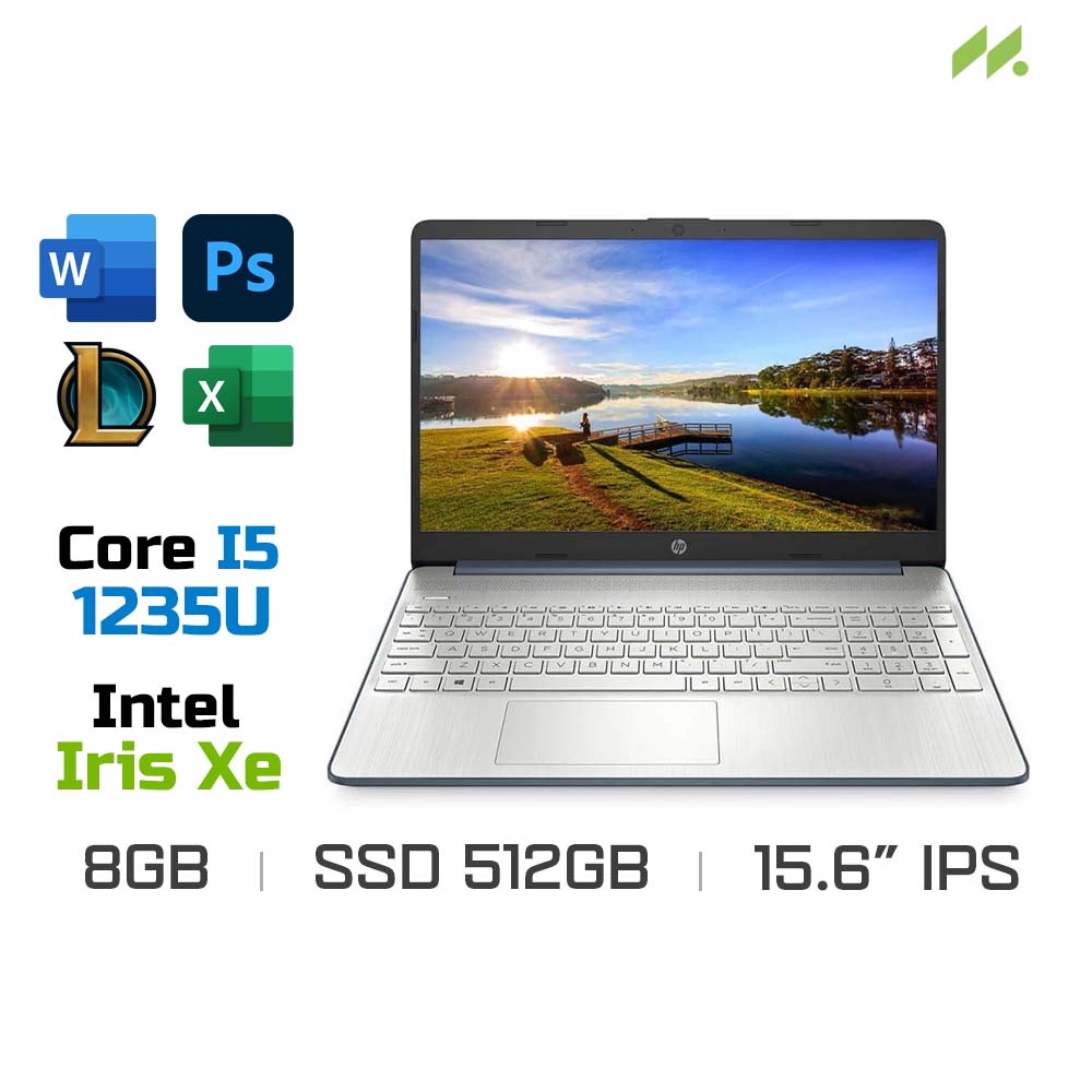 Laptop HP 15S-FQ5161TU 7C0S2PA (i5-1235U, Iris Xe Graphics, Ram 8GB DDR4, SSD 512GB, 15.6 Inch IPS)