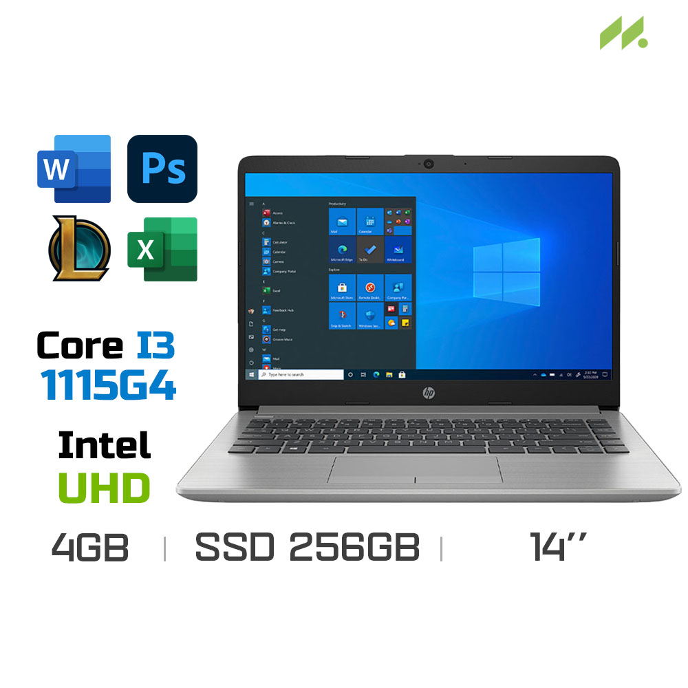 Laptop HP 240 G8 617K7PA (i3-1115G4, UHD Graphics, Ram 4GB DDR4, SSD 256GB, 14 Inch HD)