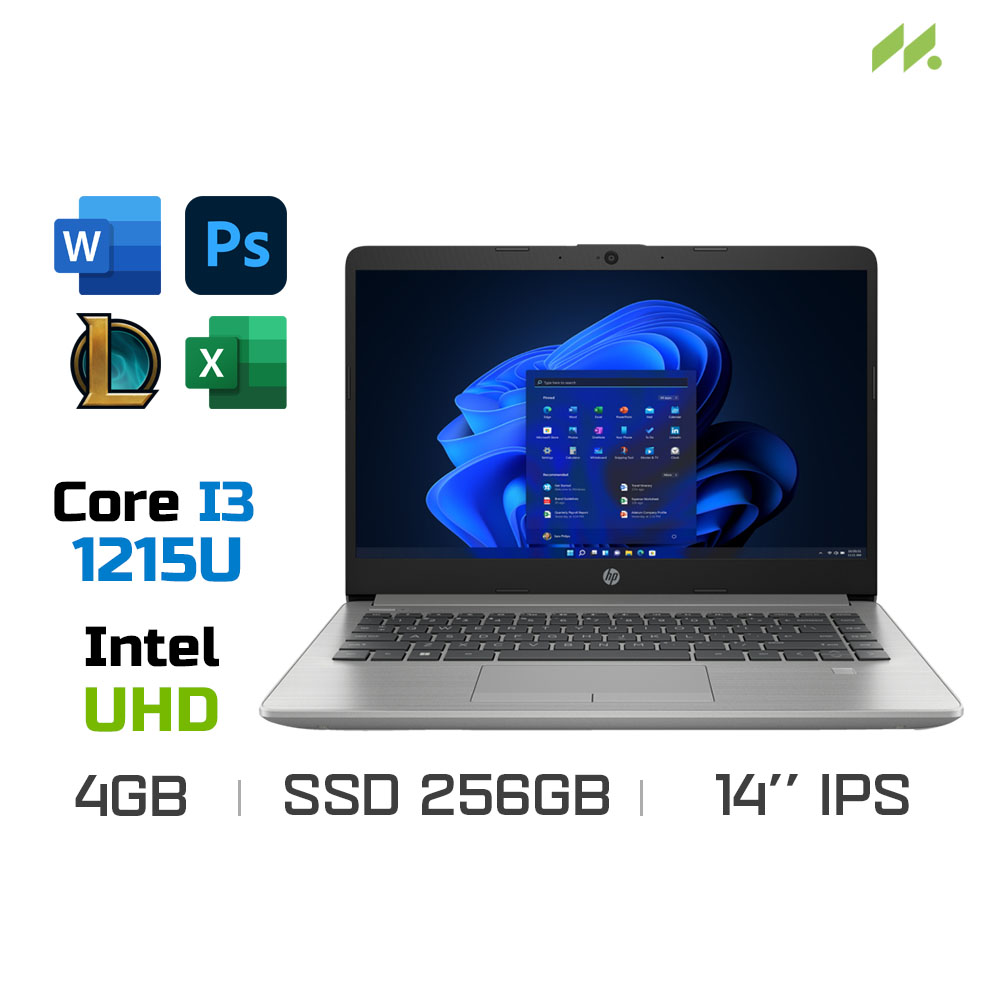 Laptop HP 240 G9 6L1X5PA (i3-1215U, UHD Graphics, Ram 4GB DDR4, SSD 256GB, 14 Inch IPS FHD)