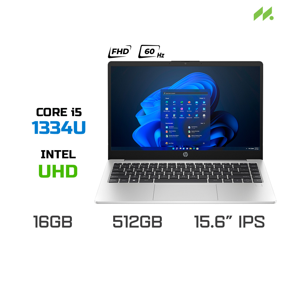 Laptop HP 250 G10 A06F8PT (i5-1334U, Iris Xe Graphics, Ram 16GB DDR4, SSD 512GB, 15.6 Inch IPS FHD 60Hz)