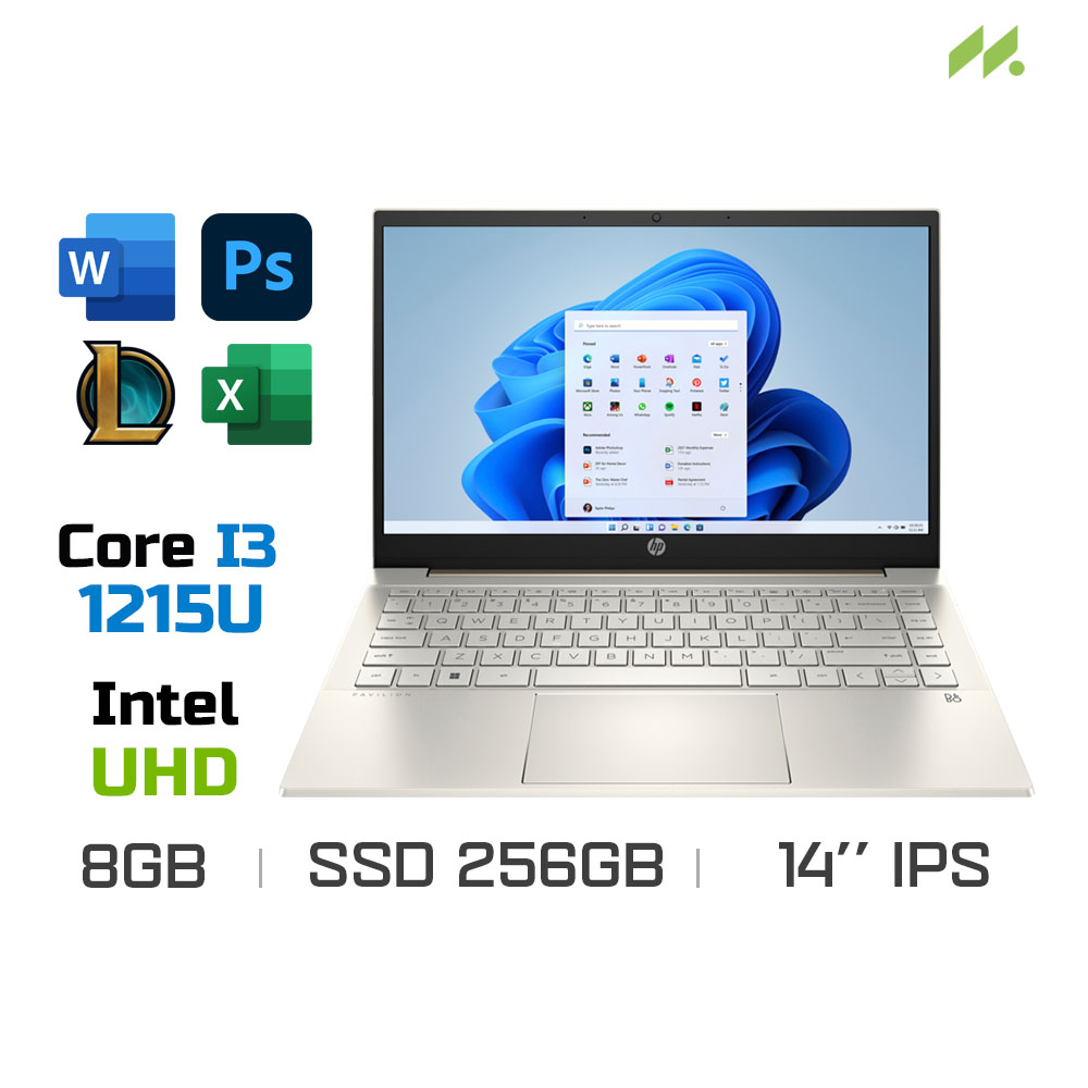 Laptop HP Pavilion 14-dv2069TU 7C0P1PA (i3-1215U, UHD Graphics, Ram 8GB, SSD 256GB, 14 Inch FHD)