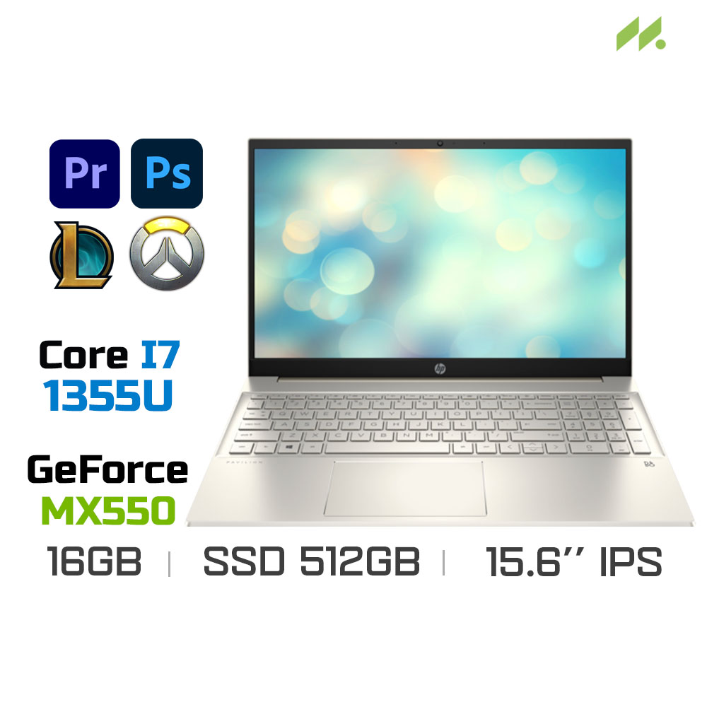 Laptop HP Pavilion 15-eg3035TX 8U6L7PA (i7-1355U, MX550 2 GB, Ram 16GB DDR4, SSD 512GB, 15.6 Inch IPS FHD 60Hz, Win 11)