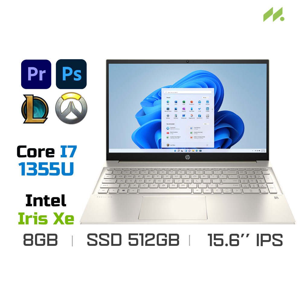 Laptop HP Pavilion 15-eg3092TU 8C5L3PA (i7-1355U, Iris Xe Graphics, Ram 8GB DDR4, SSD 512GB, 15.6 Inch IPS FHD)