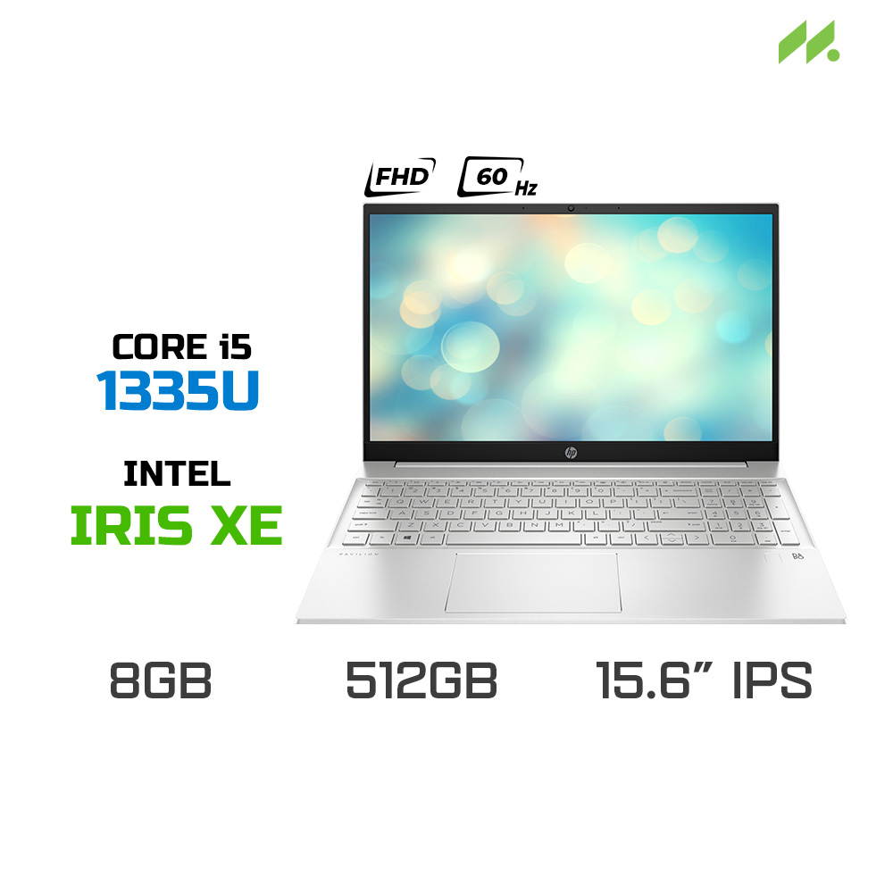 Laptop HP Pavilion 15-eg3095TU 8C5L6PA (i5-1335U, Iris Xe Graphics, RAM 8GB DDR4, SSD 512GB, 15.6 Inch IPS FHD)