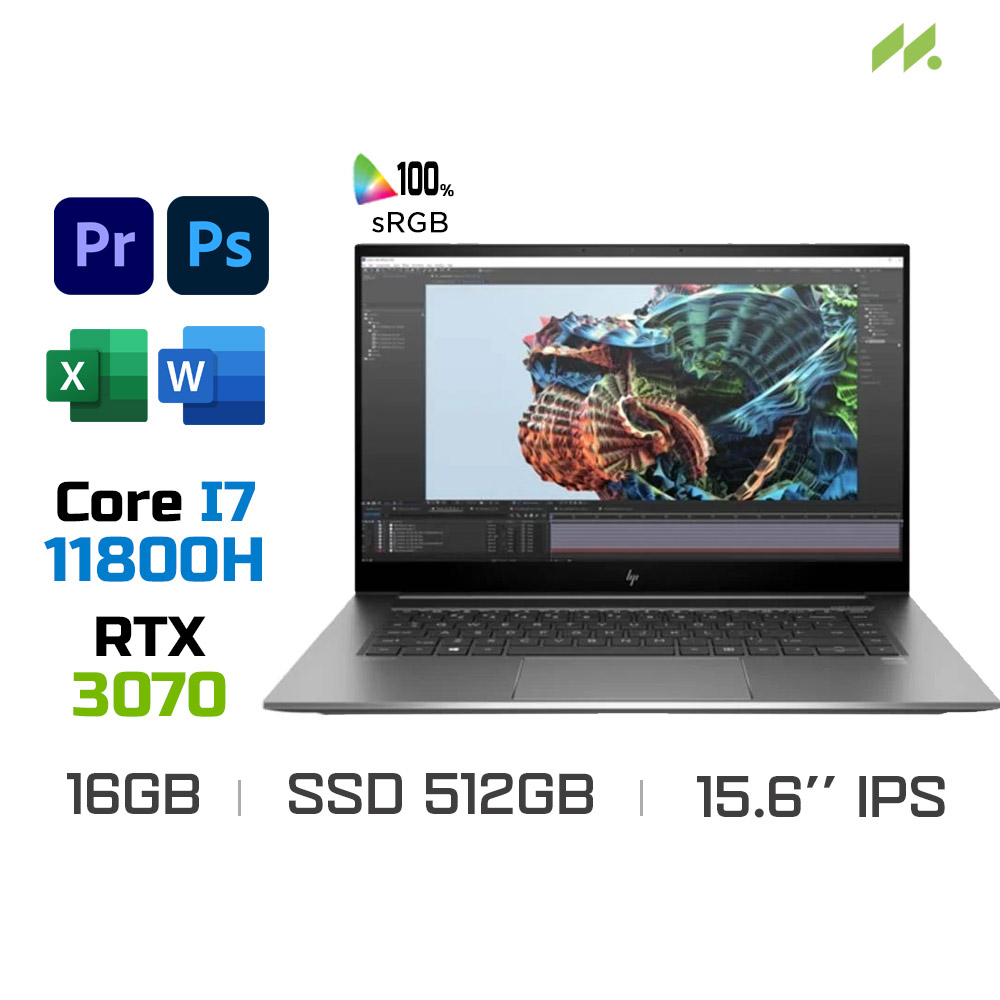 Laptop HP ZBook Studio G8 3K0S1AV (i7-11800H, RTX 3070 8GB, Ram 16GB, SSD  512GB, 
