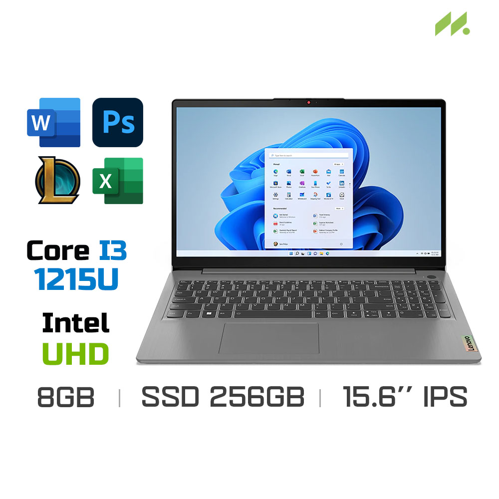 Laptop Lenovo IdeaPad 3 15IAU7 82RK00RWVN (i3-1215U, UHD Graphics, Ram 8GB DDR4, SSD 256GB, 15.6 Inch IPS FHD)