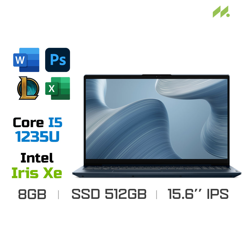 Laptop Lenovo IdeaPad 5 15IAL7 82SF006LVN (i5-1235U, Iris Xe Graphics, Ram 8GB DDR4, SSD 512GB, 15.6 Inch FHD)
