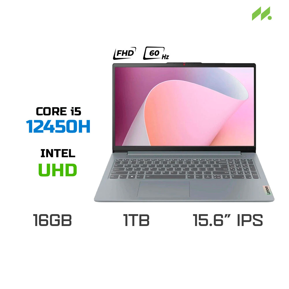 Laptop Lenovo IdeaPad Slim 3 15IAH8 83ER000FVN (i5-12450H, UHD Graphics, RAM 16GB LPDDR5, SSD 1TB, 15.6 Inch IPS FHD 60Hz, Win 11)