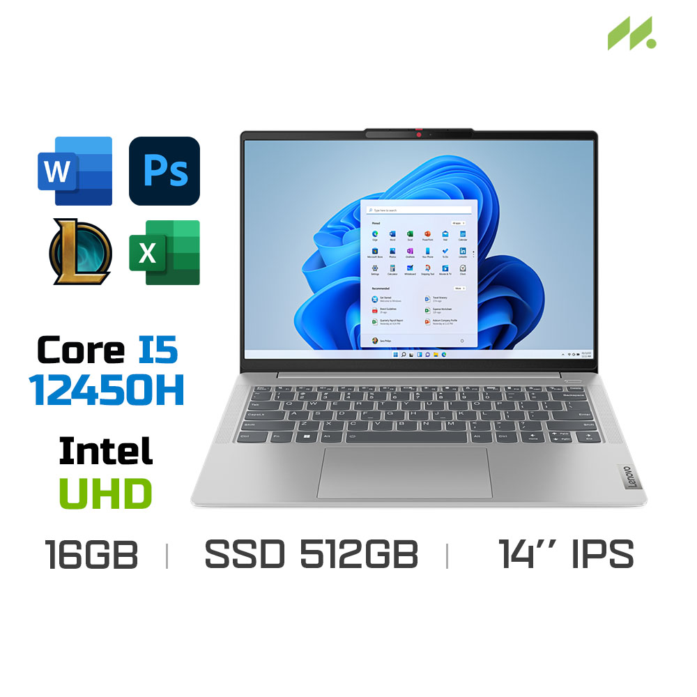 Laptop Lenovo IdeaPad Slim 5 14IAH8 83BF002NVN (i5-12450H, UHD Graphics, Ram 16GB LPDDR5, SSD 512GB, 14 Inch IPS WUXGA)