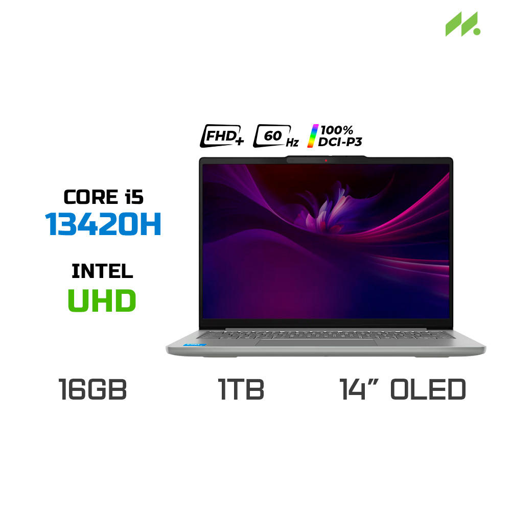 Laptop Lenovo IdeaPad Slim 5 14IRH10 83HR0000VN (i5-13420H, UHD Graphics, RAM 16GB DDR5, SSD 1TB, 14 Inch OLED WUXGA 60Hz 100% DCI-P3, Win 11)