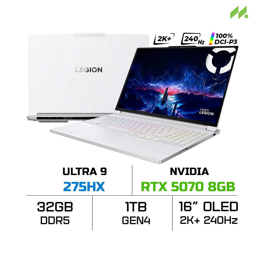 Laptop Lenovo Legion 7 16IAX10 83KY001UVN (Ultra 9 275HX, RTX 5060 8GB, RAM 32GB DDR5, SSD 1TB, 16 Inch OLED WQXGA 240Hz 100% DCI-P3, Win 11/Office)