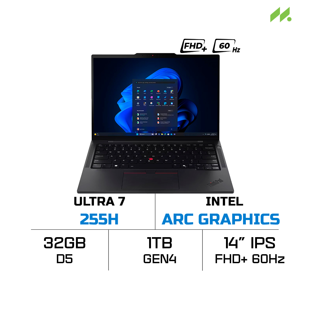 Laptop Lenovo ThinkPad T14s Gen 6 21R10003VA (Ultra 7 255H, Intel Arc Graphics, RAM 32GB LPDDR5x, SSD 1TB, 14 Inch IPS FHD+, 60Hz, NoOS)