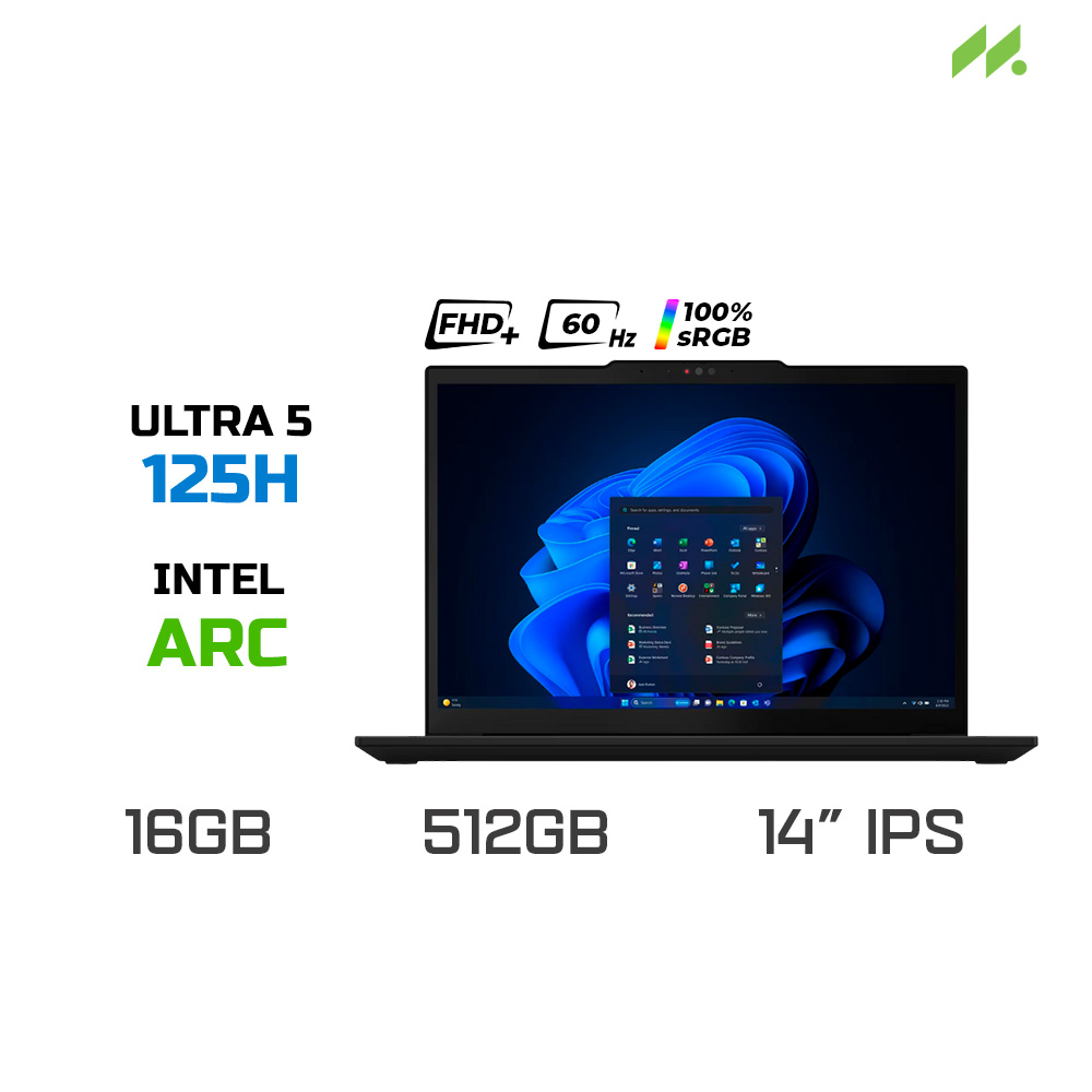 Laptop Lenovo ThinkPad X13 Gen 5 21LU004FVA (Ultra 5 125H, Intel Arc, RAM 16GB LPDDR5x, SSD 512GB, 13.5 Inch IPS WUXGA 60Hz 100%sRGB)