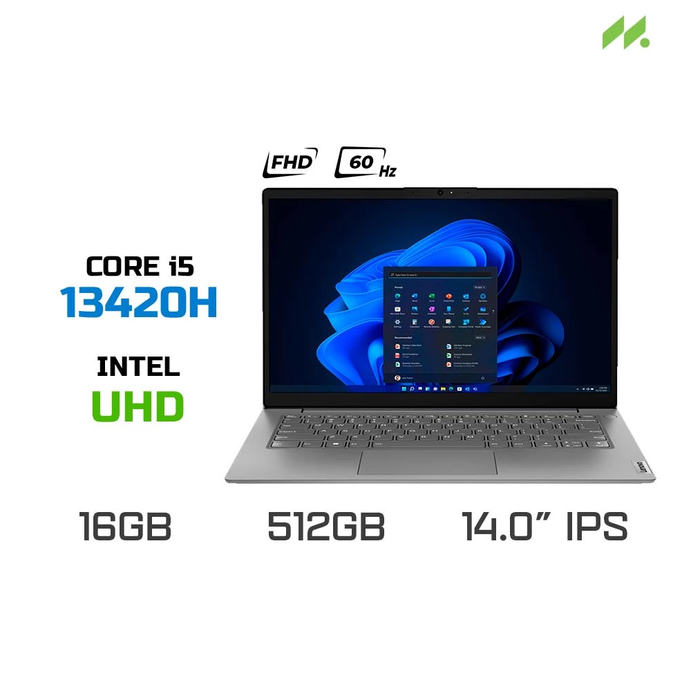 Laptop Lenovo V14 G4 IRU 83A000BGVN (i5-13420H, UHD Graphics, RAM 16GB DDR4, SSD 512GB, 14 Inch IPS FHD 60Hz)