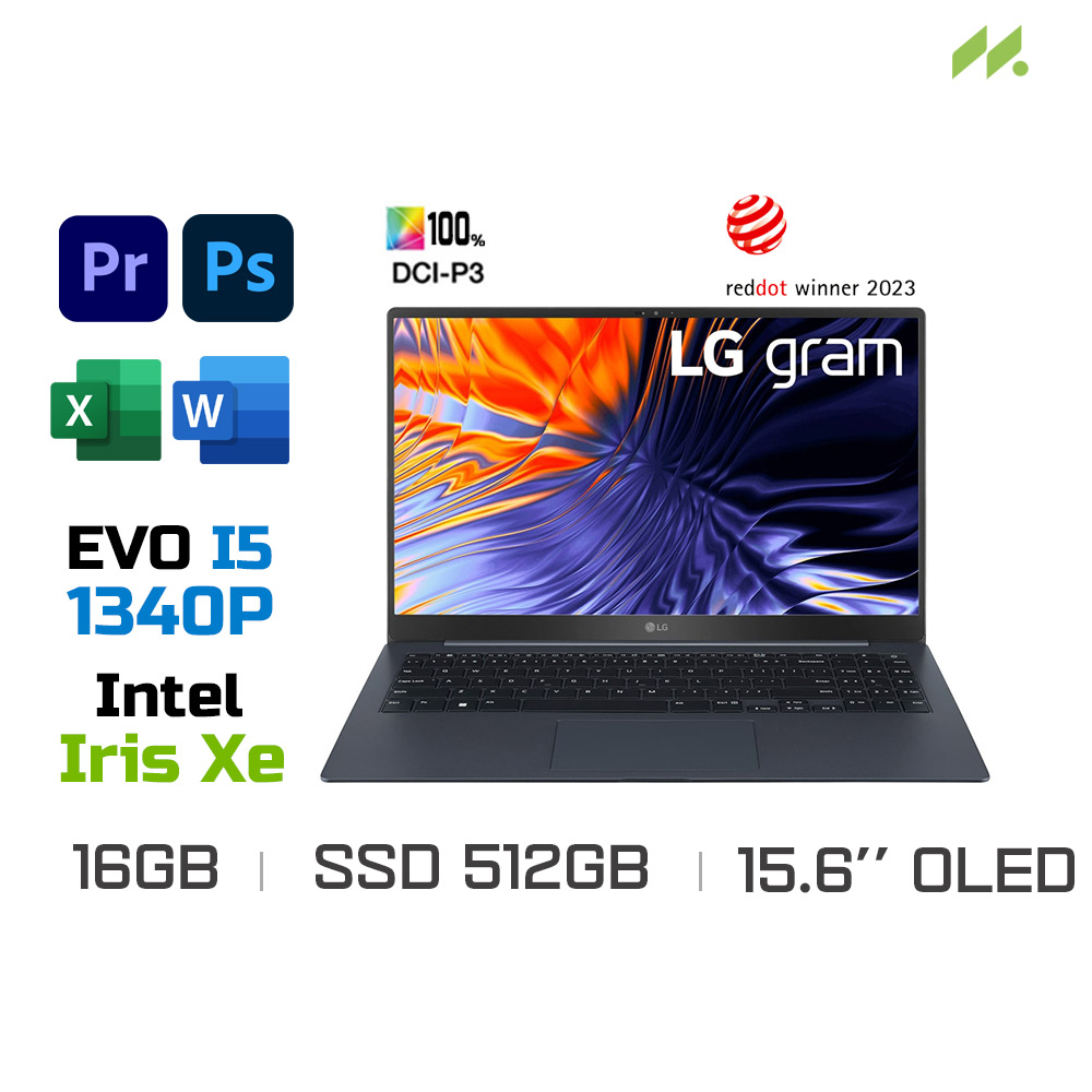 [Demo]Laptop LG Gram 2023 15Z90RT-G.AH55A5 (i5-1340P EVO, Iris Xe Graphics, Ram 16GB LPDDR5, SSD 512GB, 15.6 Inch OLED)