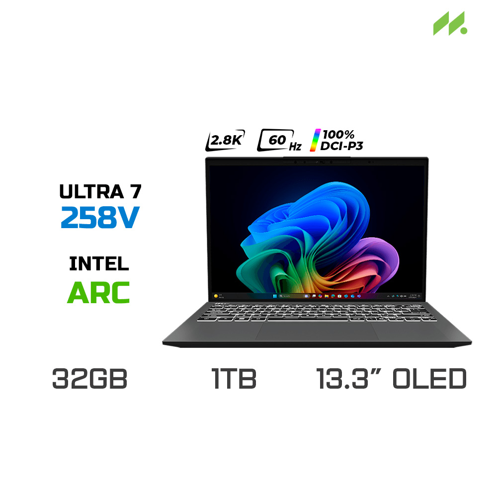 Laptop MSI Prestige 13 AI+ Evo A2VMG-040VN (Ultra 7 258V, Arc Graphics, RAM 32GB LPDDR5X, SSD 1TB, 13.3 Inch OLED 2.8K 60Hz 100% DCI-P3)