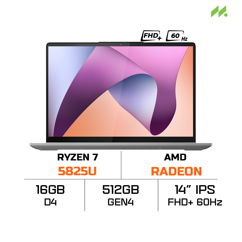 Lenovo IdeaPad Flex 5 14ABR8 82XX00FWVN (Ryzen 7 5825U, Radeon Graphics, Ram 16GB LPDDR4x, SSD 512GB, 14 Inch IPS WUXGA 60Hz, Touchscreen, Bút cảm ứng, Win 11)