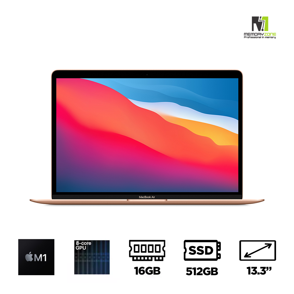 Macbook Air M1 2020 Gold Z12B000BR (Apple M1, 8-Cores GPU, Ram