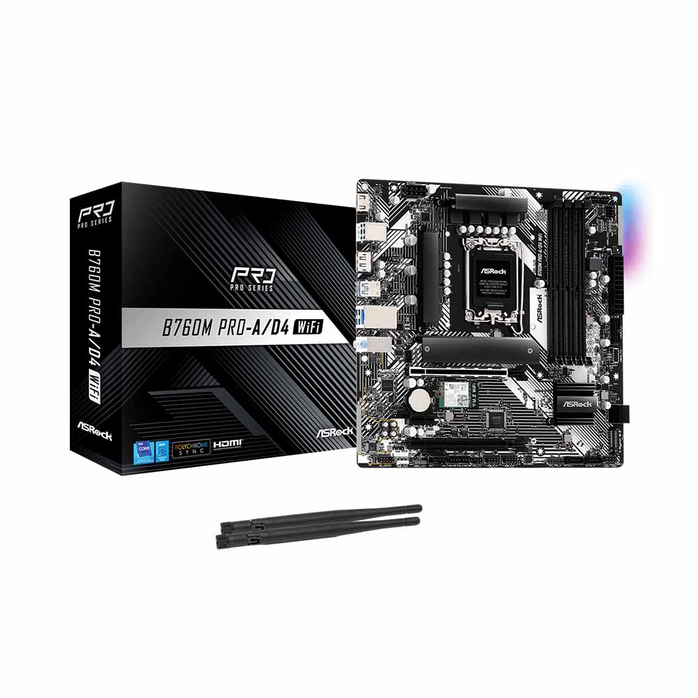 Mainboard PC ASRock B760M Pro-A/D4 WiFi